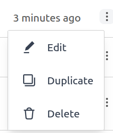 Campaign Row Actions Menu