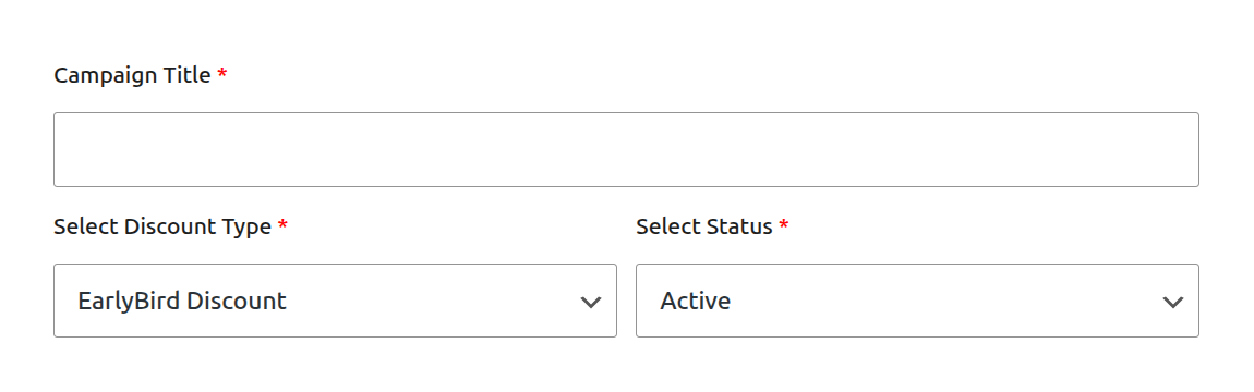 Core Campaign Details for Early Bird Discount