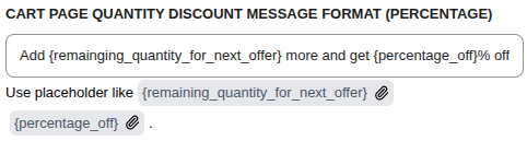 Cart Quantity Percentage Format