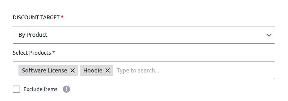 Selecting individual products