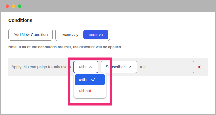 With Without Dropdown