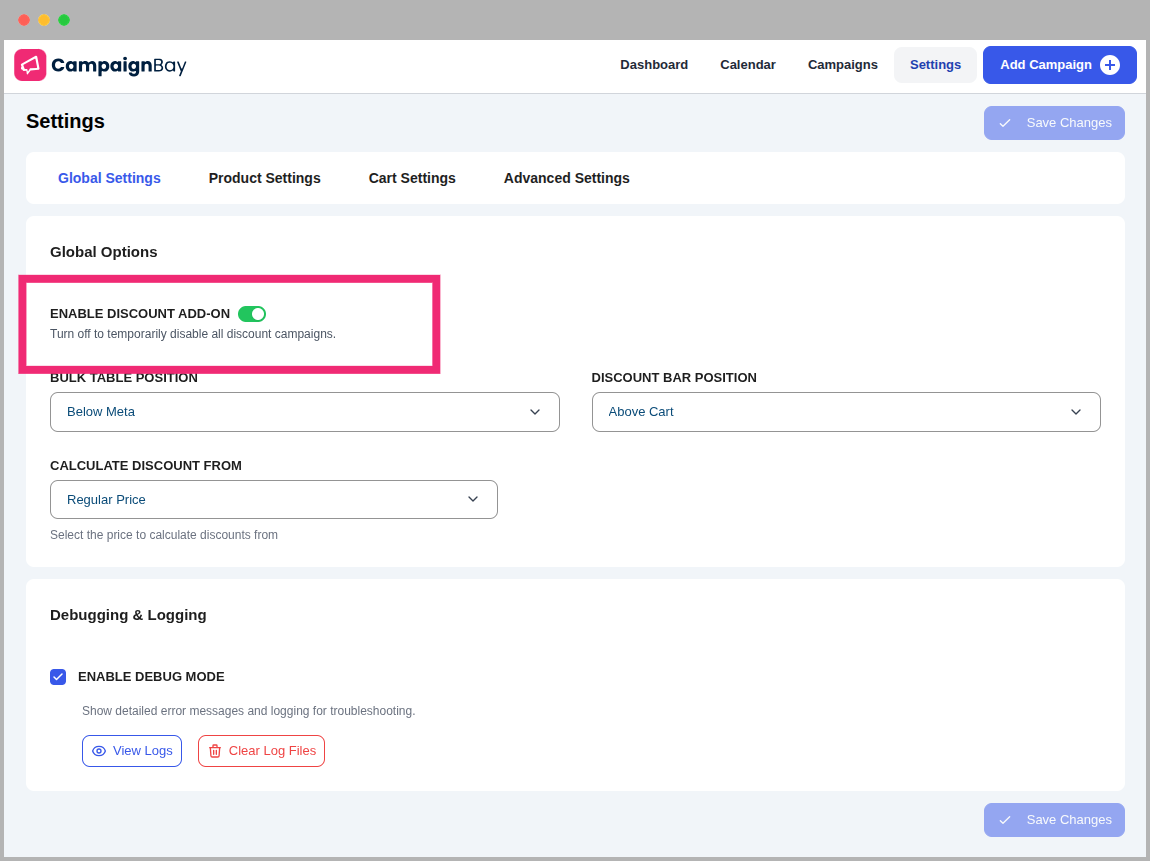 Enable Discount Add-on