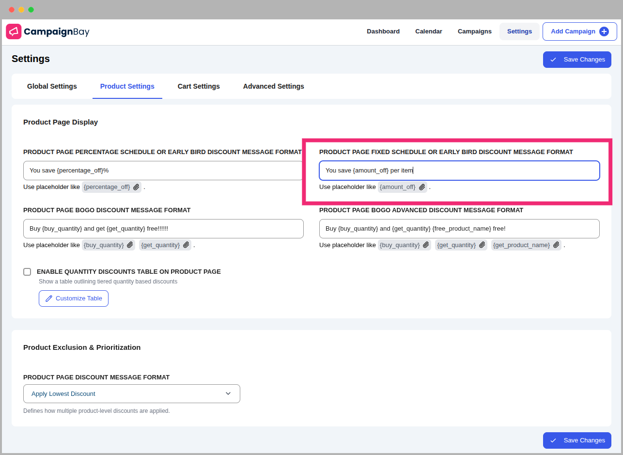 Fixed Schedule Message Format