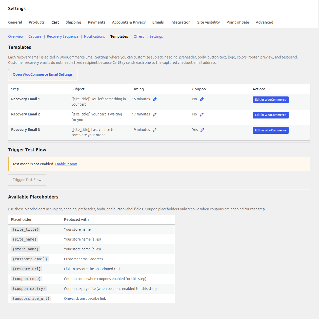 CartBay email templates