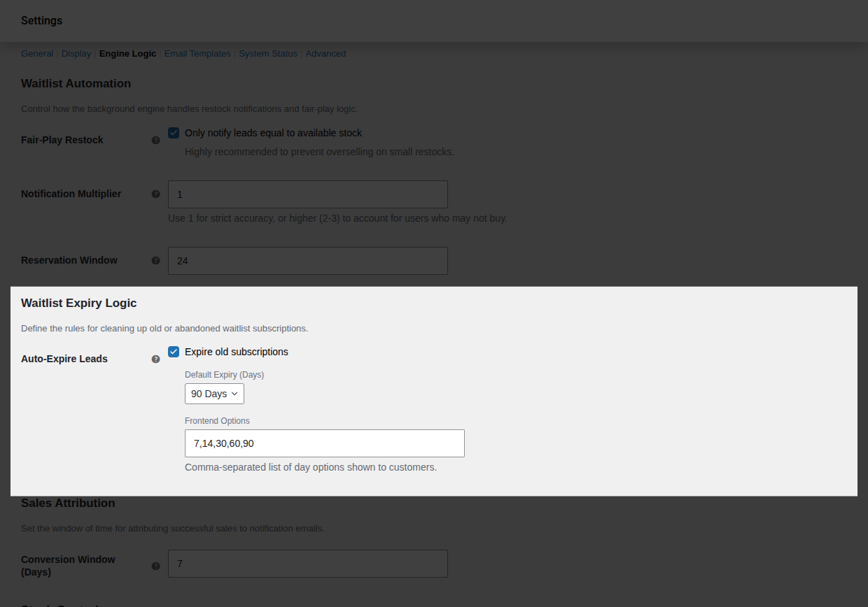Lead Expiry & Hygiene Settings