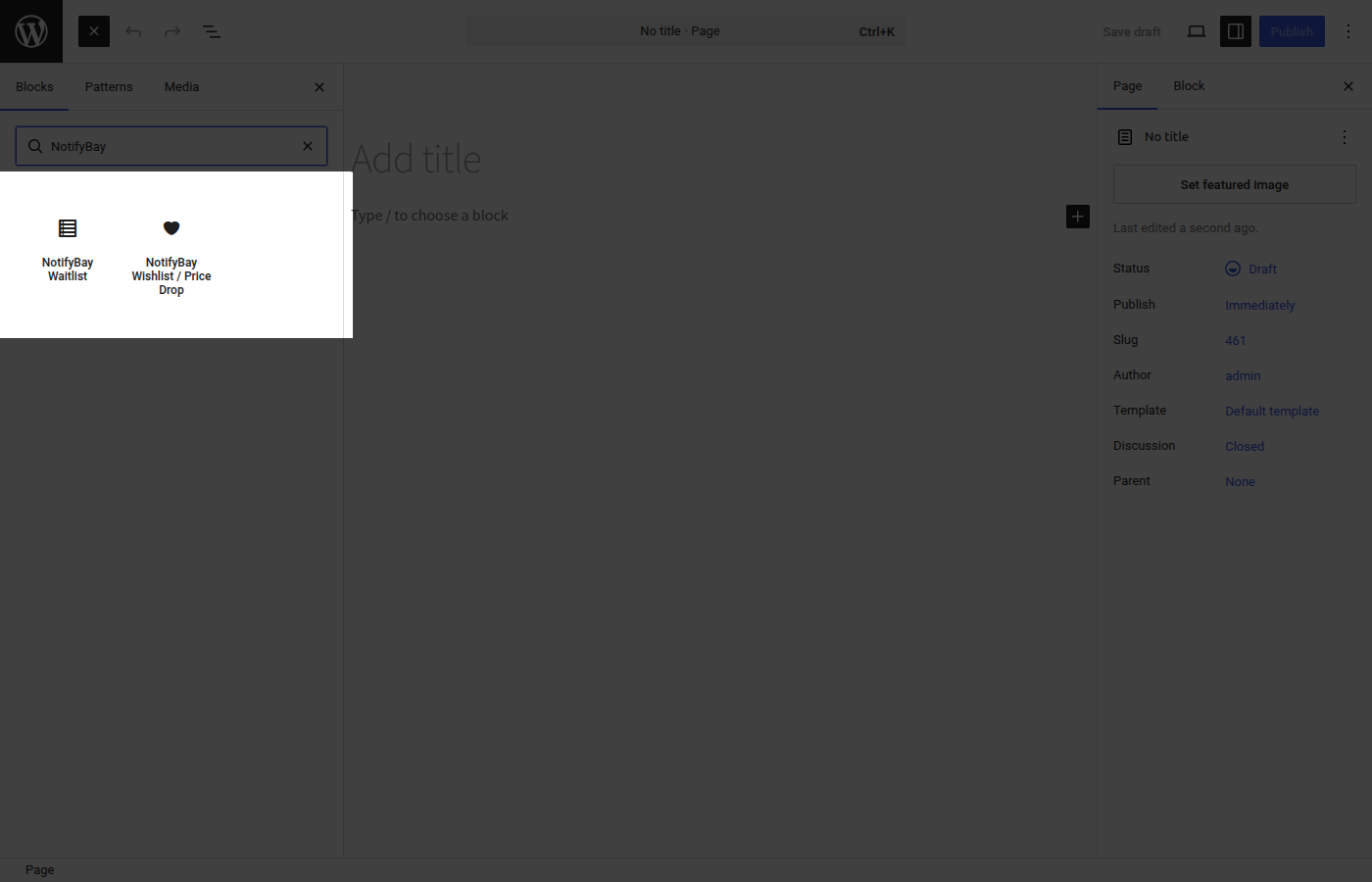 Searching for NotifyBay Blocks