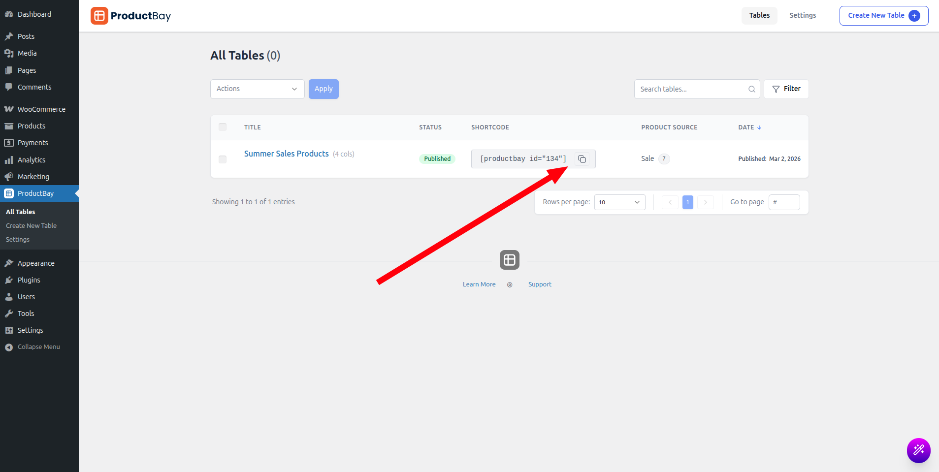 ProductBay Shortcode