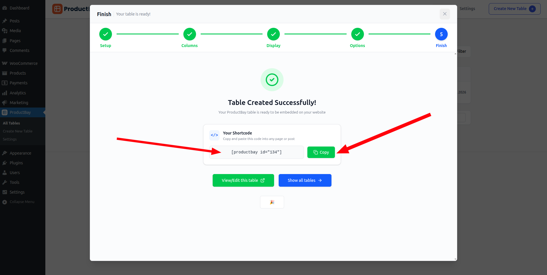 ProductBay Shortcode