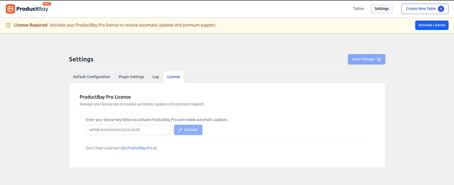 Activate your ProductBay license