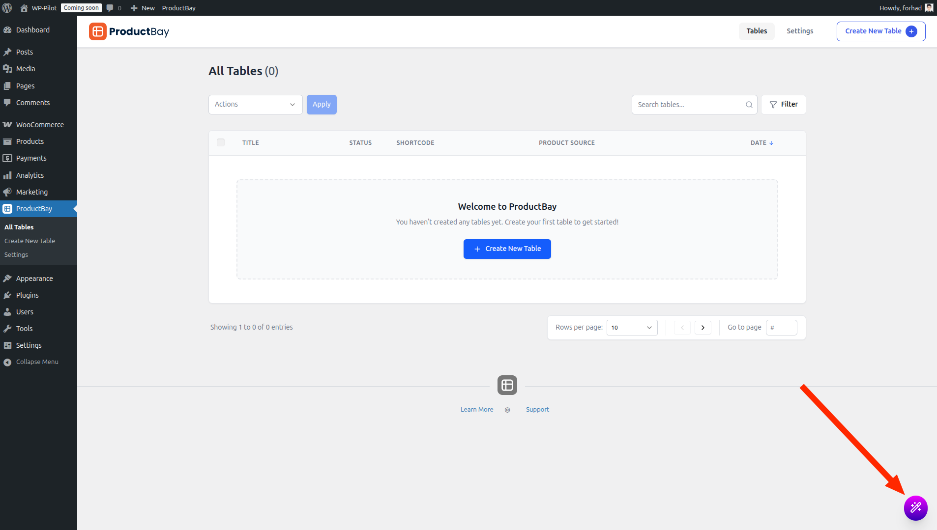ProductBay Wizard Button