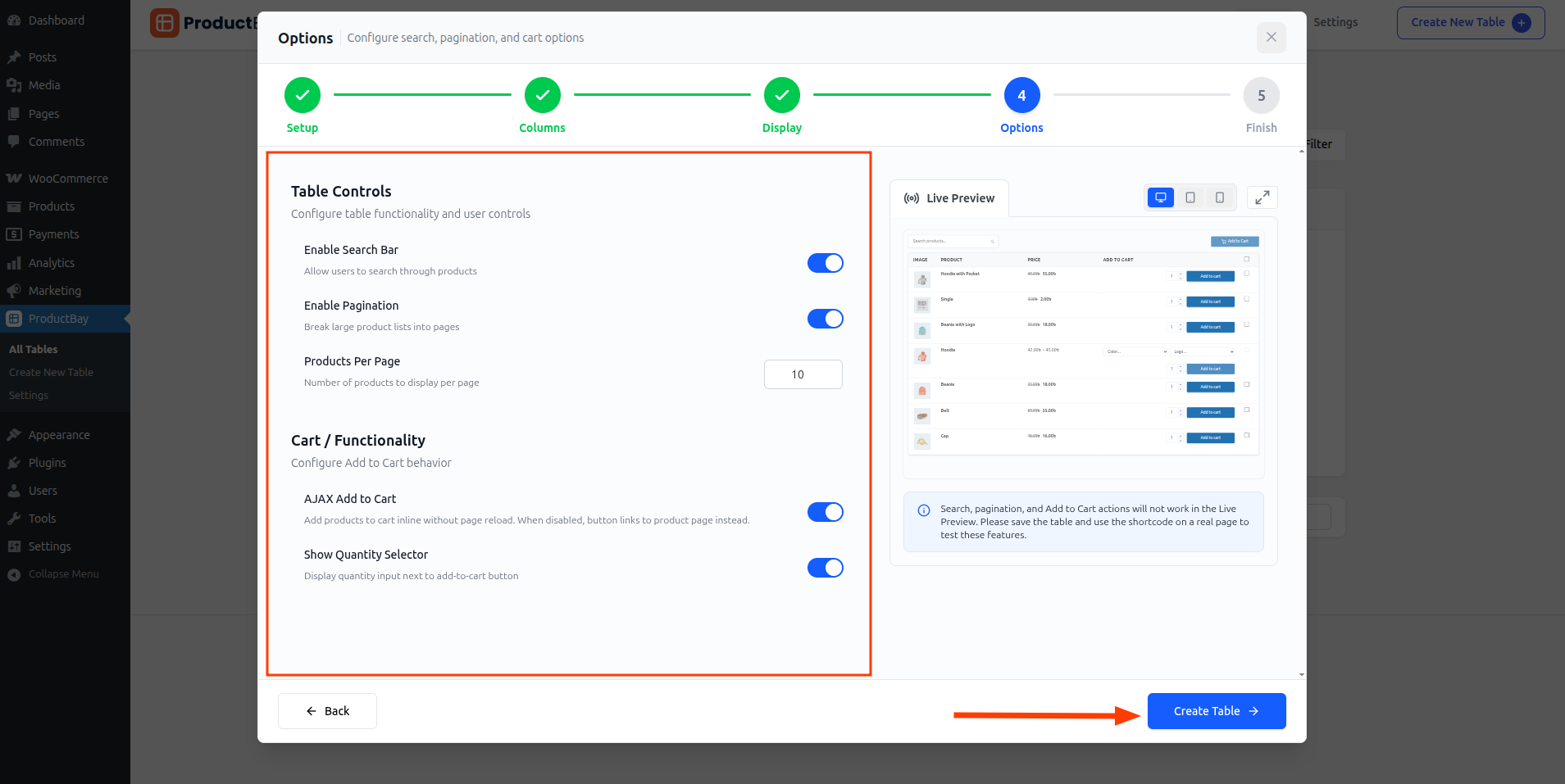 ProductBay Wizard Step 5