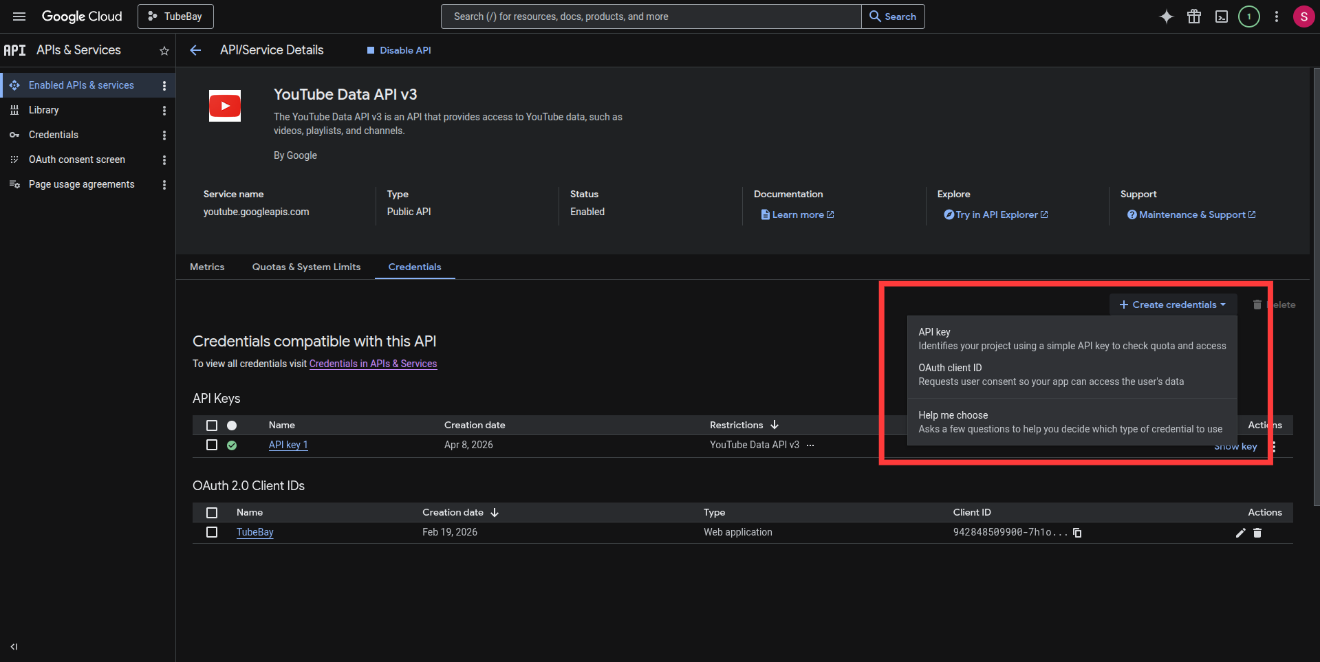 GCP API Key Generation
