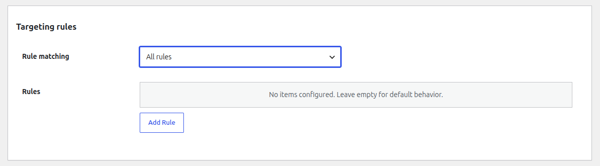UpsellBay targeting rules